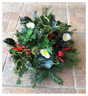 Christmas Posy bowl Rose & Bows