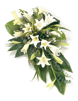 White Lily Single Ended Spray