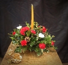 Christmas Candle Posy Gold